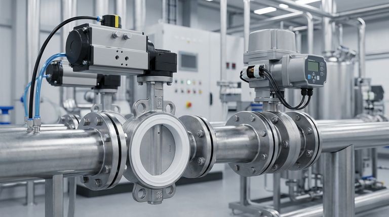 ما هي الأجهزة الإضافية التي يمكن تجهيزها بصمام الفراشة ذو مقعد PTFE؟ عزز أداء الصمام بالأتمتة