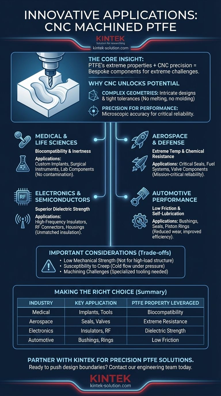 What are some innovative applications of CNC machined PTFE in product design? Unlock Extreme Performance in Medical, Aerospace & Electronics Visual Guide