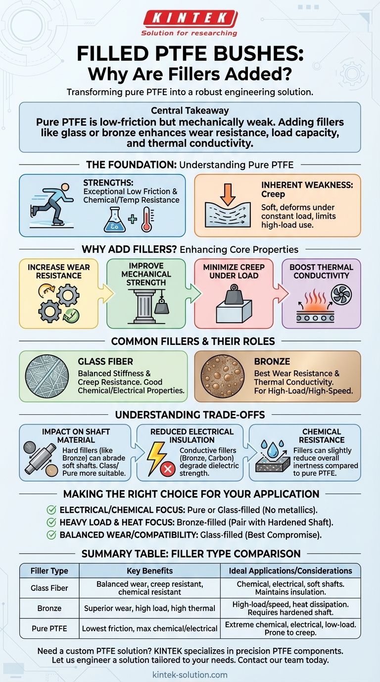 충전 PTFE 부싱이란 무엇이며 충전재를 추가하는 이유는 무엇입니까? 내마모성 및 부하 용량 향상 시각적 가이드