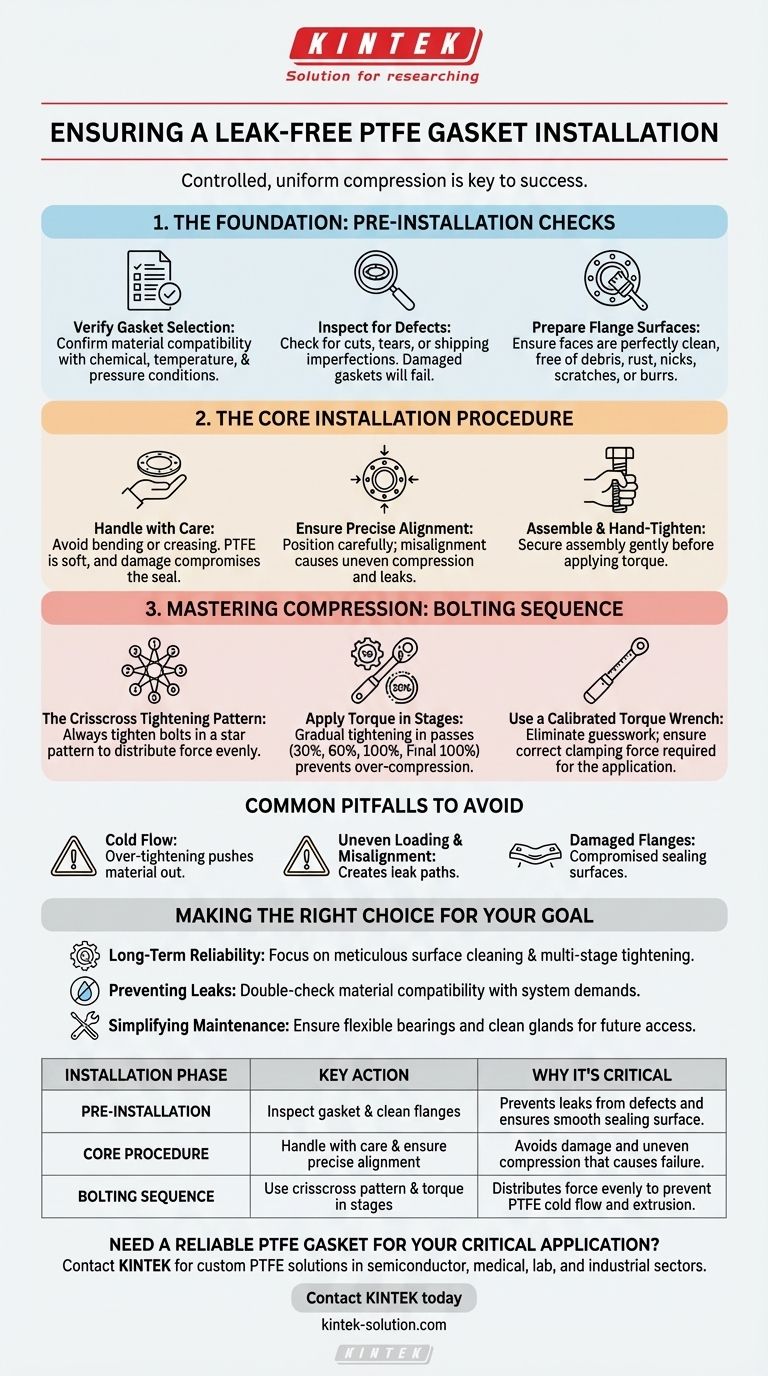 Qu'est-ce qui doit être assuré lors de l'installation d'un joint en PTFE ? Obtenez une étanchéité sans fuite avec précision Guide Visuel