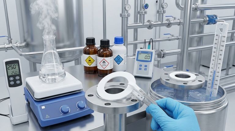 Каков диапазон pH и температурная устойчивость прокладок из чистого ПТФЭ? Освойте экстремальную химическую и термическую герметизацию