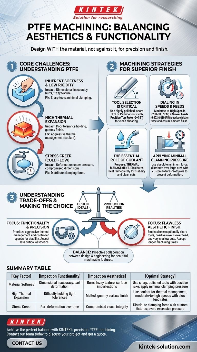 디자이너는 PTFE 가공에서 심미성과 기능성을 어떻게 균형 있게 조절할 수 있을까요? 우수한 결과를 위한 재료 특성 마스터하기 시각적 가이드