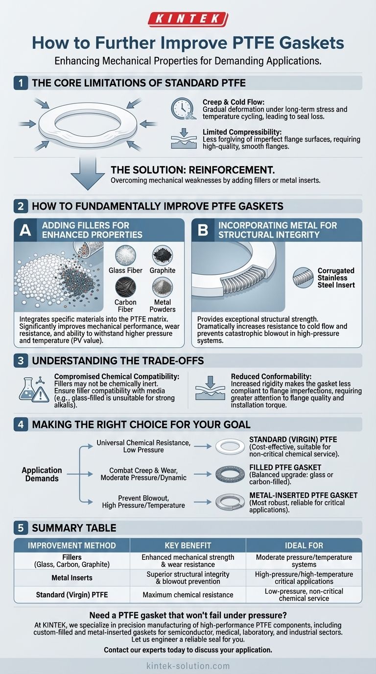 Como as capacidades das gaxetas de PTFE podem ser aprimoradas? Aumente o Desempenho com Cargas e Inserções Metálicas Guia Visual
