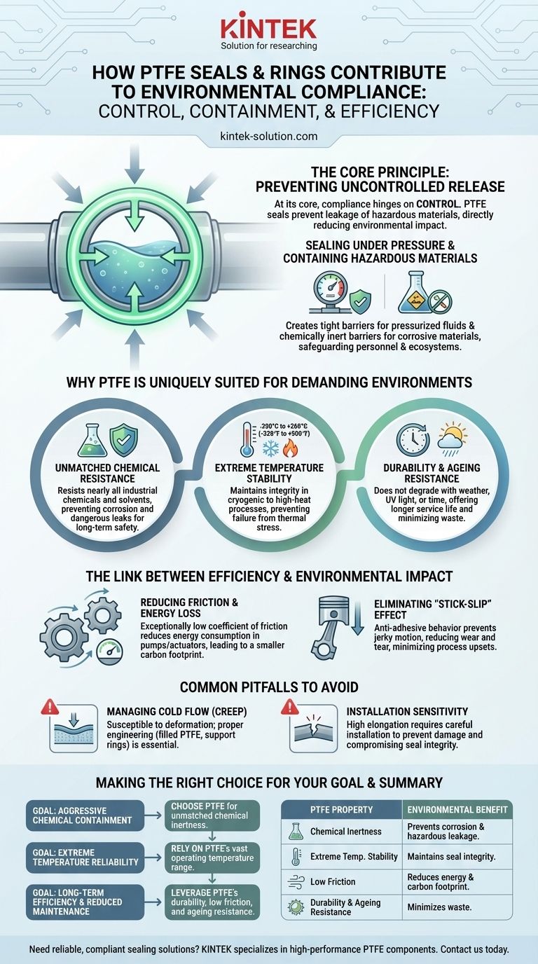 Comment les joints et bagues en PTFE contribuent-ils à la conformité environnementale ? Assurer des opérations étanches Guide Visuel