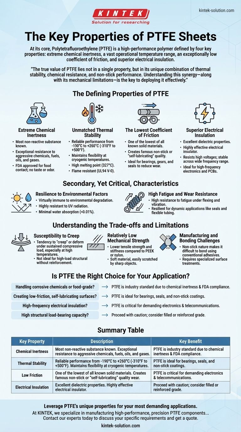 ¿Cuáles son las propiedades clave de las láminas de PTFE? Desbloquee una resistencia química y térmica inigualable Guía Visual