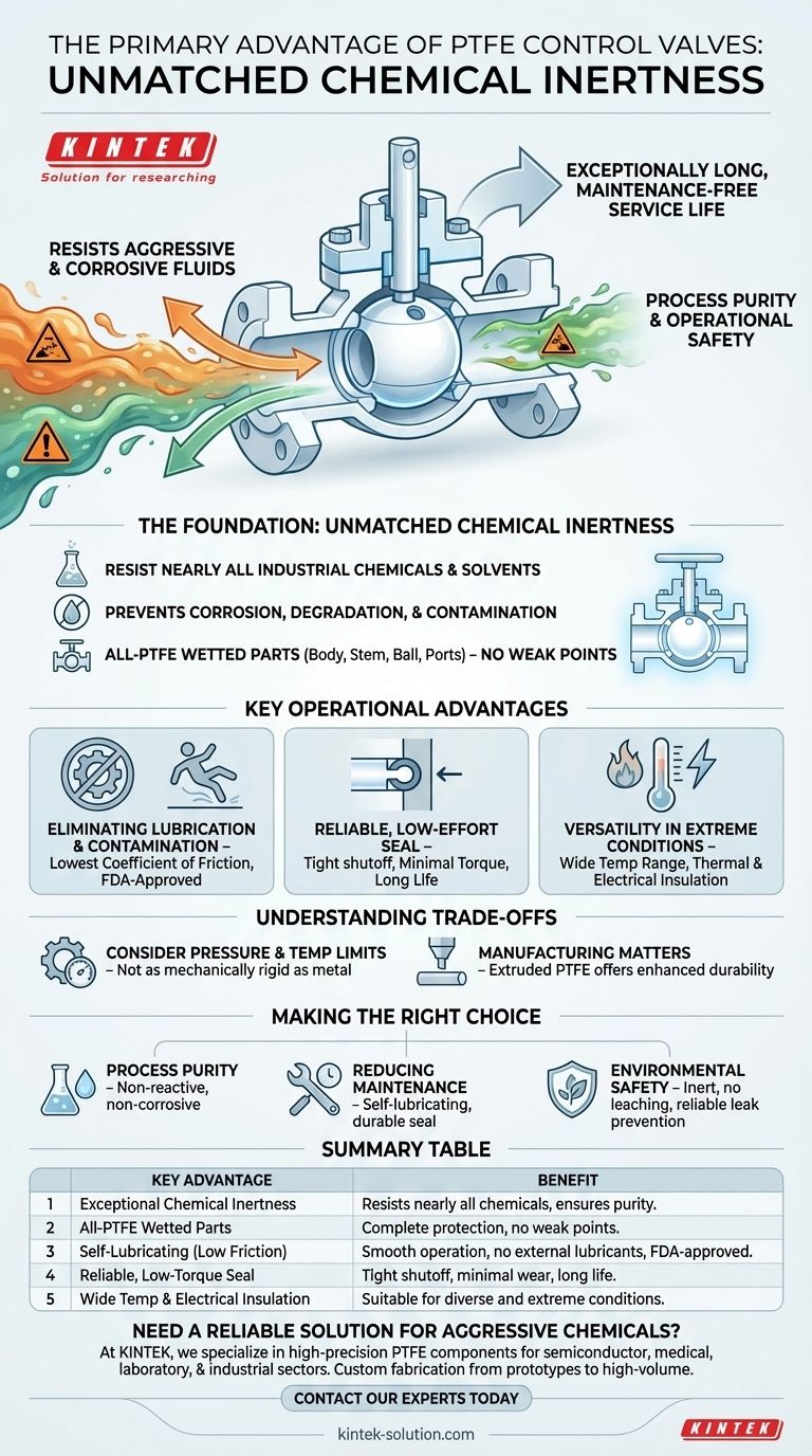 Quel est l'avantage principal des vannes de régulation en PTFE ? Résistance chimique inégalée pour les fluides agressifs Guide Visuel
