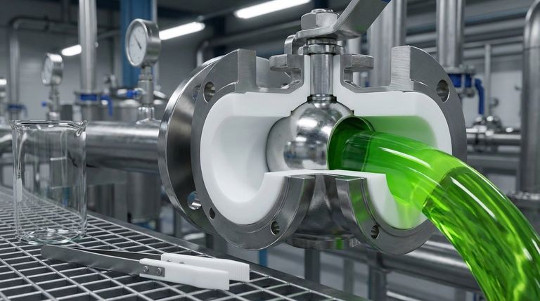 Cos'è una valvola rivestita in PTFE? Una soluzione economicamente vantaggiosa per fluidi corrosivi e ad alta purezza