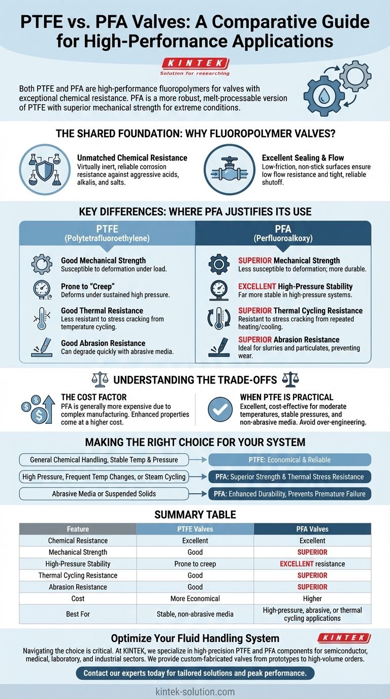 How do PTFE valves compare with PFA valves? A Guide to Superior Chemical Resistance & Durability Visual Guide
