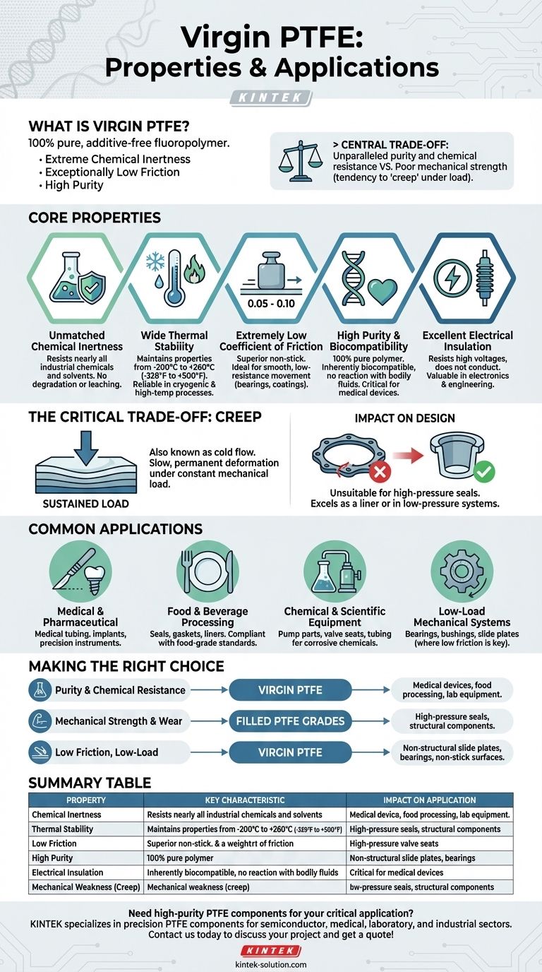 Quais são as propriedades e aplicações do PTFE virgem? Maximizando a Pureza e a Resistência Química Guia Visual