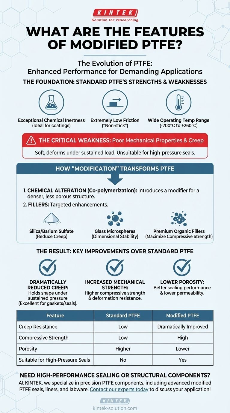 Quali sono le caratteristiche del PTFE modificato? Ottenere prestazioni di tenuta e strutturali superiori Guida Visiva