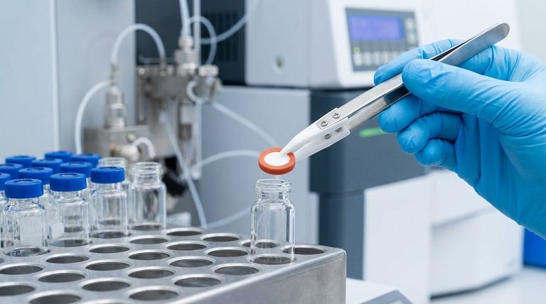 Como os septos de PTFE/silicone ajudam a reduzir a contaminação da amostra na cromatografia? Uma Defesa de Camada Dupla para Suas Amostras