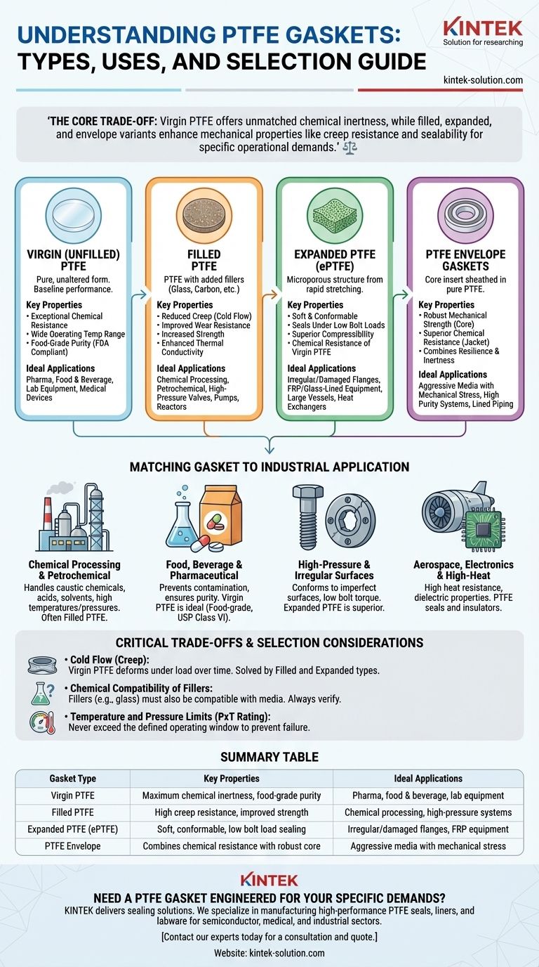 Quanti tipi di guarnizioni in PTFE esistono e quali sono i loro usi generali? Una guida alla sigillatura resistente agli agenti chimici Guida Visiva