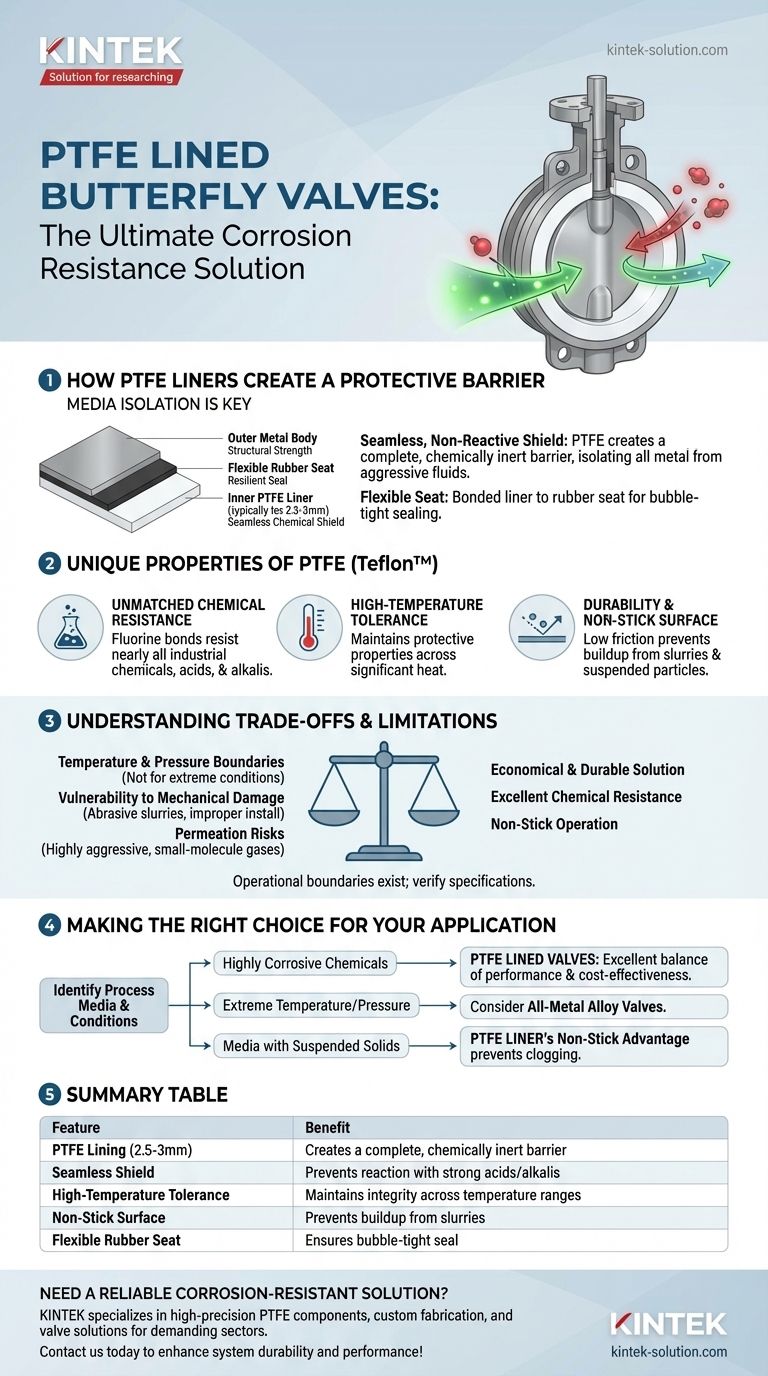 ¿Cómo abordaron las válvulas de mariposa revestidas de PTFE los desafíos de resistencia a la corrosión? Proporcionan una barrera robusta contra medios corrosivos Guía Visual
