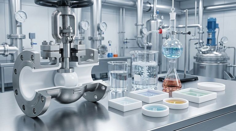 What are the key properties of fluoroplastics used in PTFE lined valves? Ensure Purity and Reliability