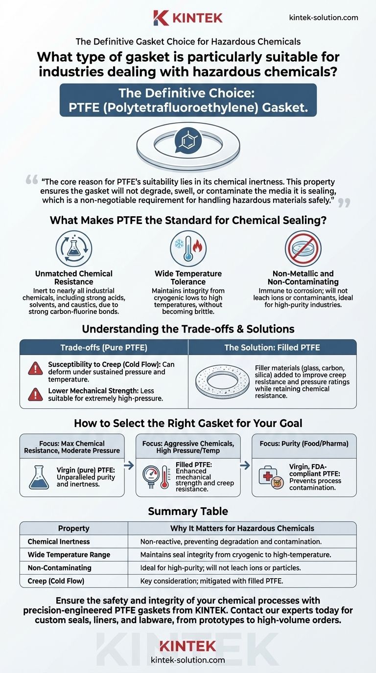 Que tipo de junta é particularmente adequado para indústrias que lidam com produtos químicos perigosos? A Escolha Definitiva para a Segurança Guia Visual