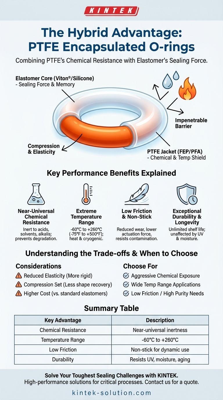Quais são as vantagens de usar anéis O encapsulados em PTFE? Uma Vedação Econômica para Ambientes Hostis Guia Visual