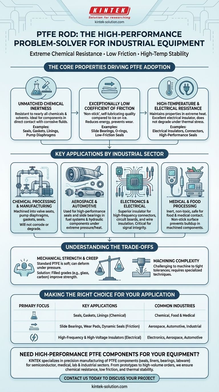 В каком промышленном оборудовании часто используются стержни из ПТФЭ? Важно для уплотнений, подшипников и клапанов Визуальное руководство