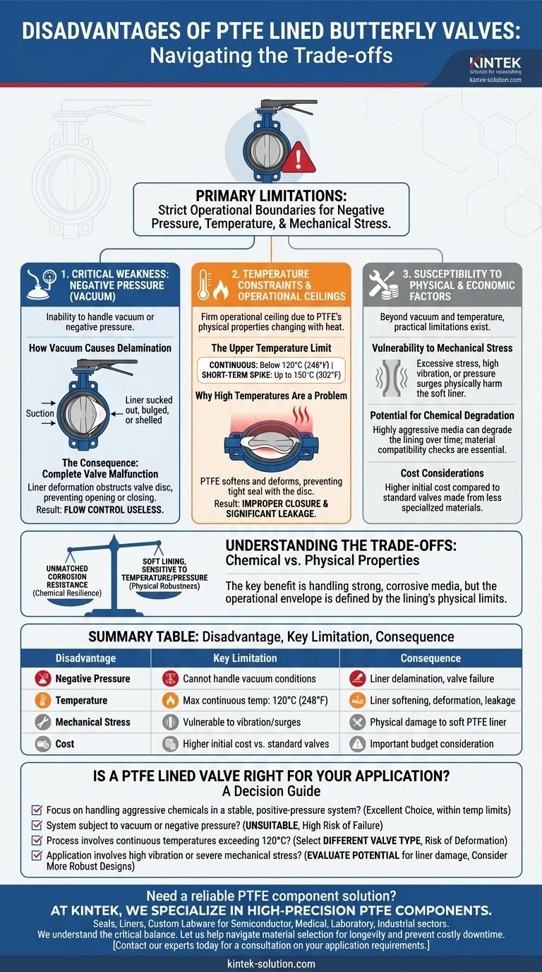 PTFEライニングバタフライバルブの欠点は何ですか？主要な動作限界を理解する ビジュアルガイド