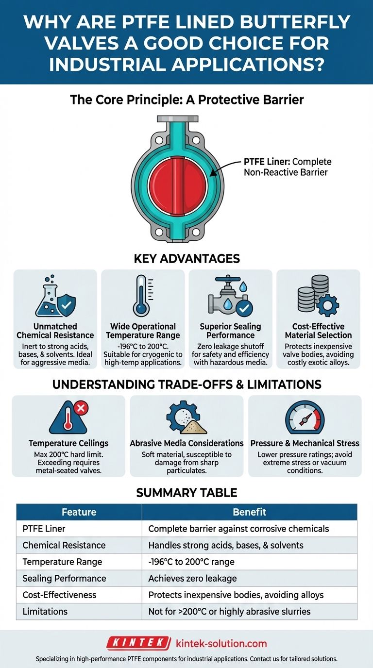 Why are PTFE lined butterfly valves a good choice for industrial applications? Superior Chemical Resistance & Cost-Efficiency Visual Guide
