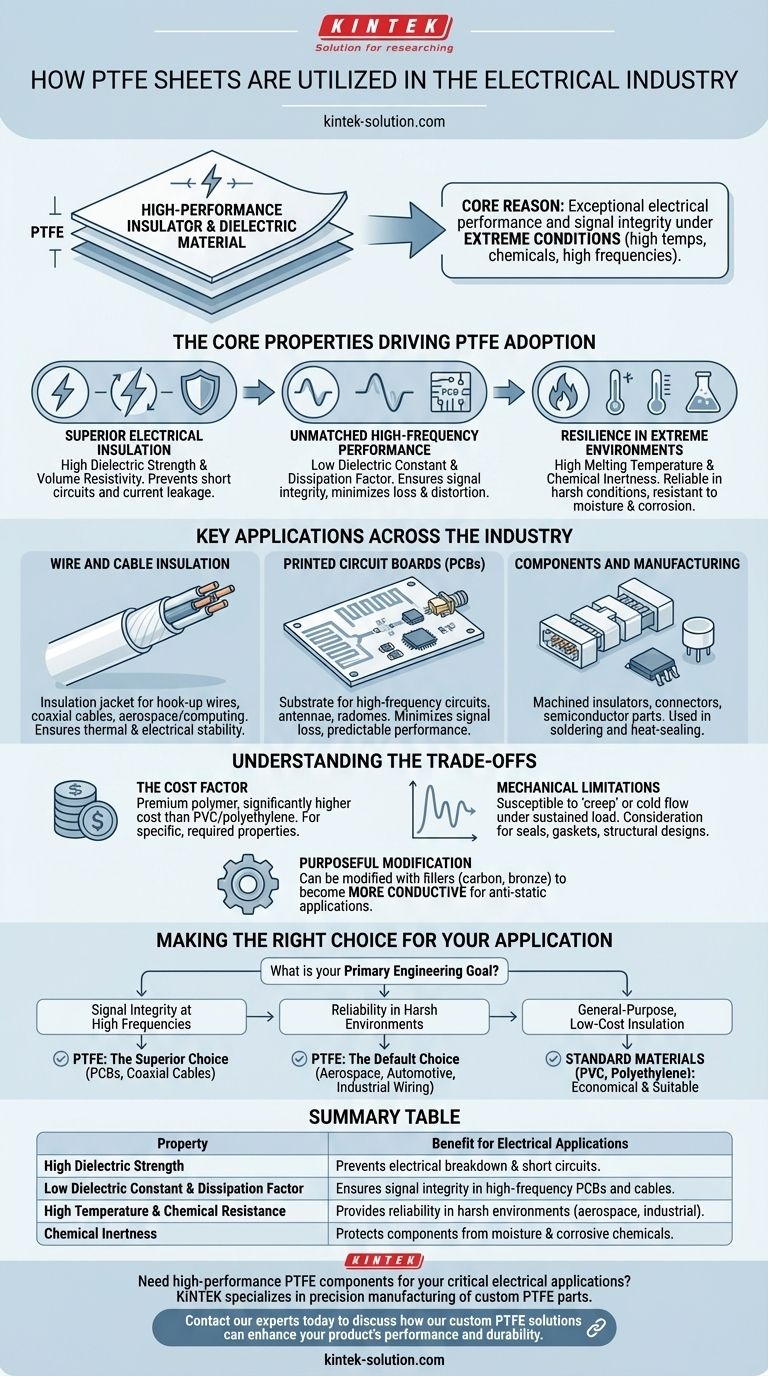 PTFEシートは電気業界でどのように利用されていますか？優れた絶縁性と信号完全性のために ビジュアルガイド