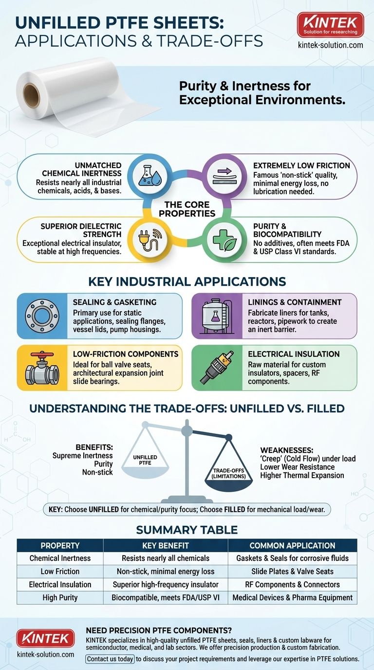 无填充PTFE板的常见应用是什么？利用其化学惰性和纯度。 图解指南