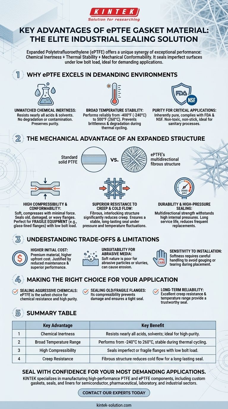 ما هي المزايا الرئيسية لمادة حشية ePTFE؟ ختم المواد الكيميائية العدوانية والحواف الهشة دليل مرئي