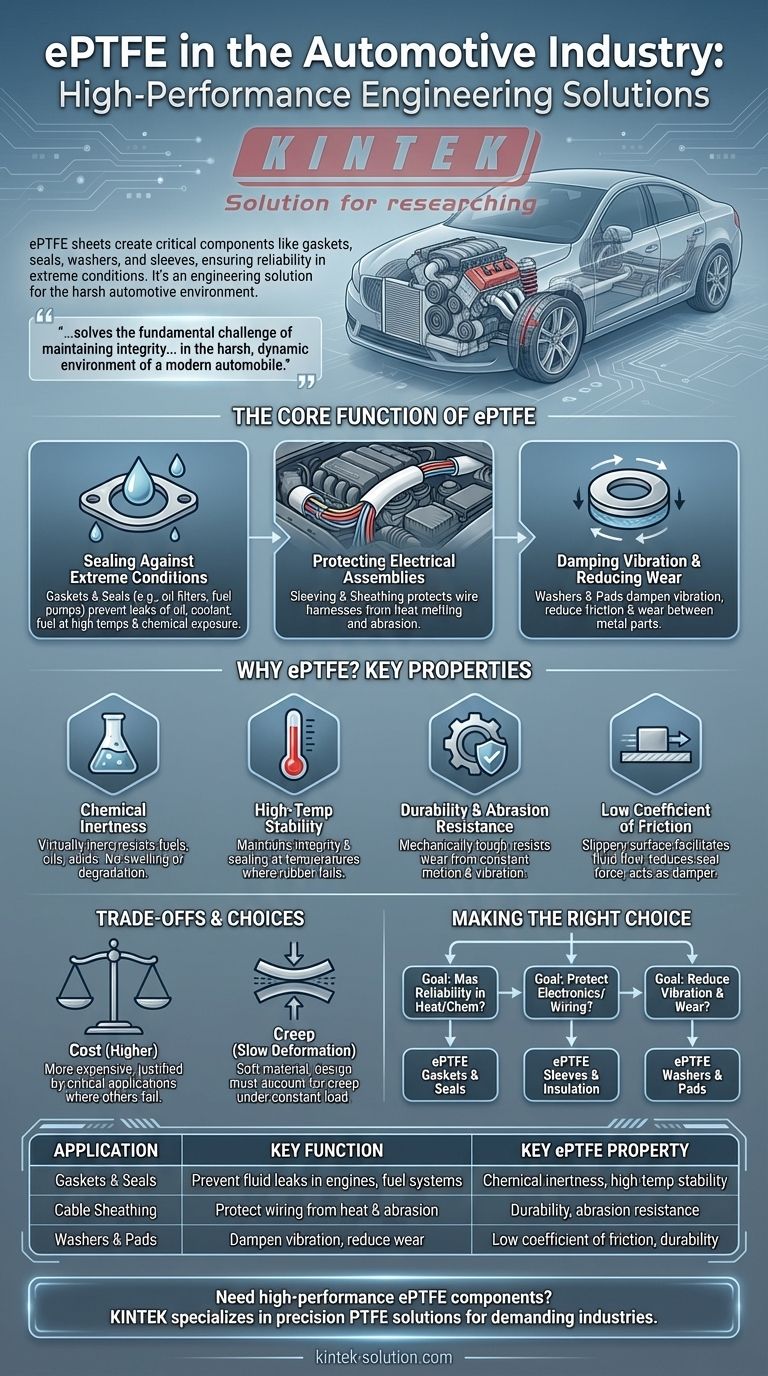 ePTFEシートは自動車産業でどのように利用されていますか？過酷な環境下で比類のない信頼性を実現 ビジュアルガイド