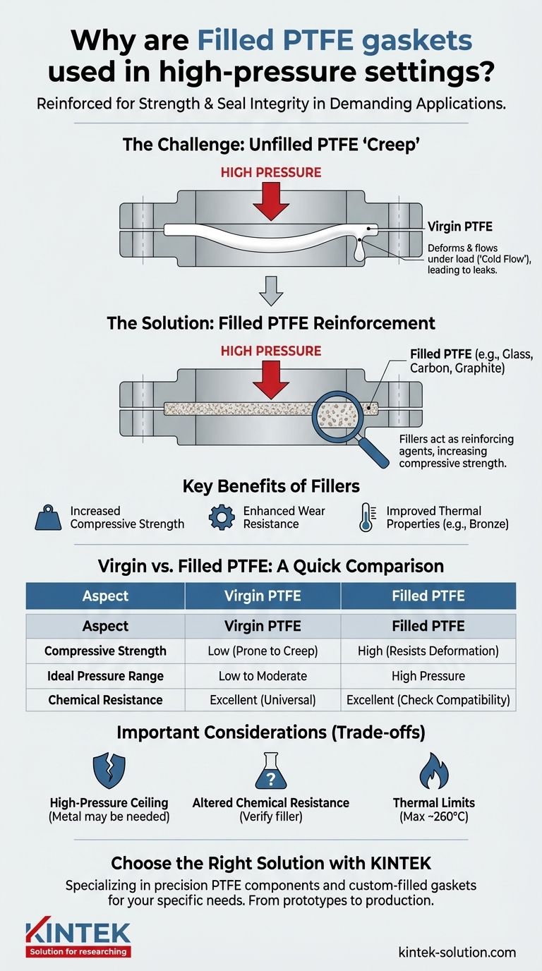 高圧環境で充填PTFEガスケットが使用されるのはなぜですか？過酷なシールに対応するための強度向上 ビジュアルガイド