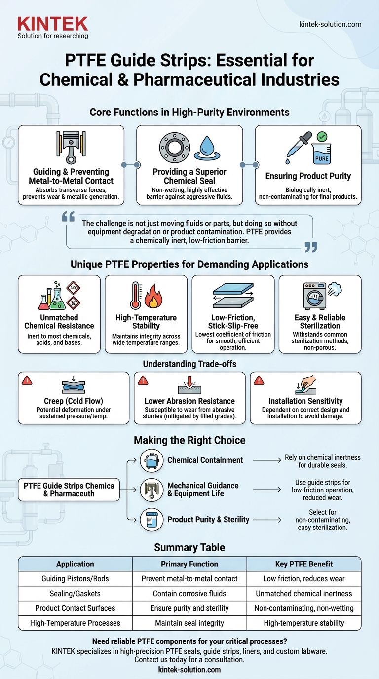 ¿Cómo se utilizan las bandas guía de PTFE en las industrias química y farmacéutica? Esencial para el sellado y la pureza Guía Visual