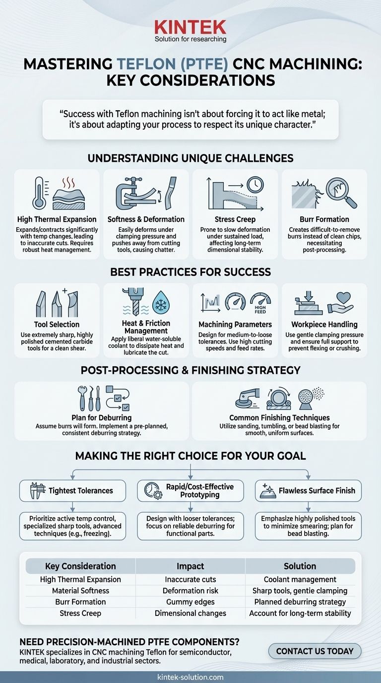 CNC 가공용 테플론(Teflon)을 선택할 때 중요한 고려 사항은 무엇인가요? 고유한 난제를 마스터하세요 시각적 가이드