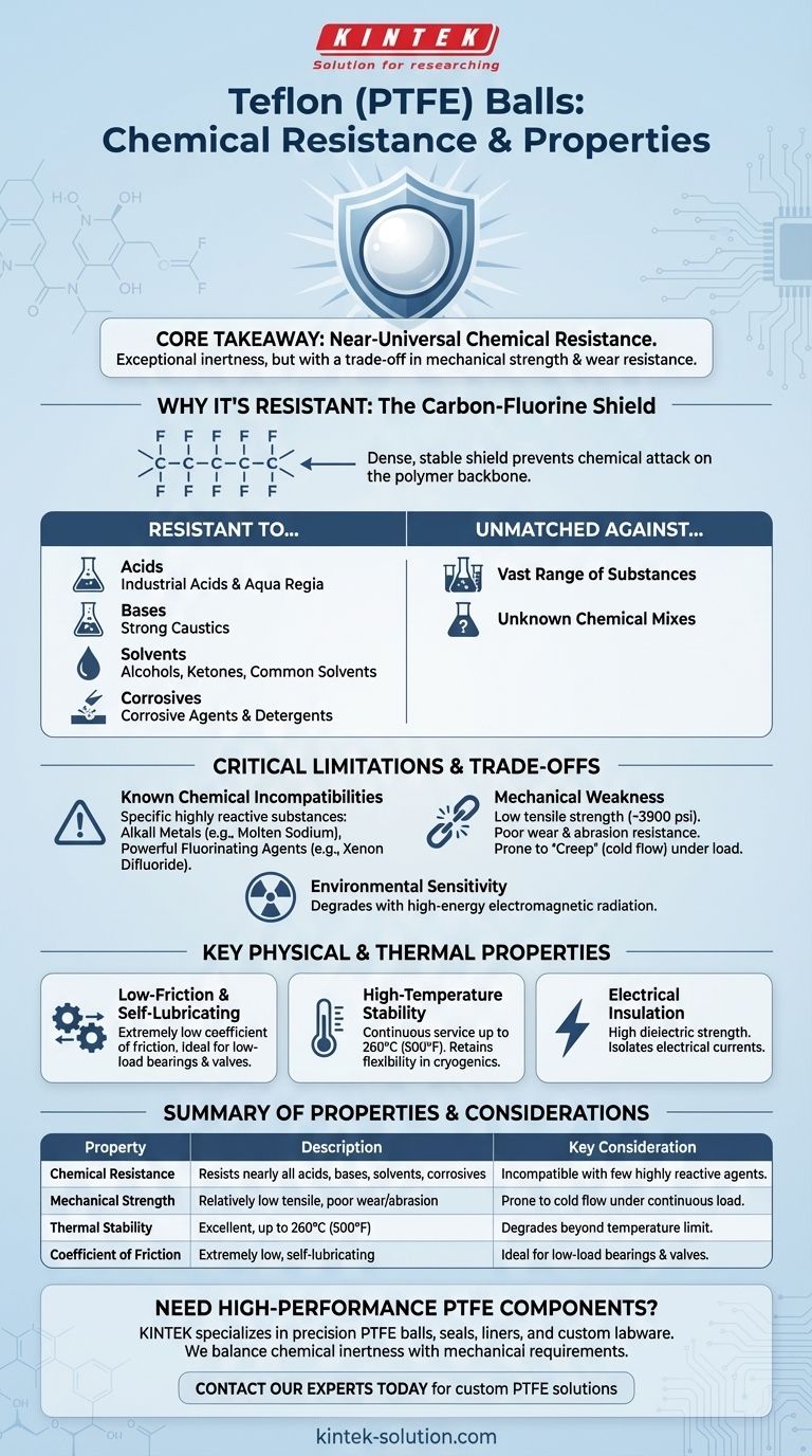 Каковы характеристики химической стойкости шаров из Тефлона (ПТФЭ)? Непревзойденная инертность для агрессивных сред Визуальное руководство