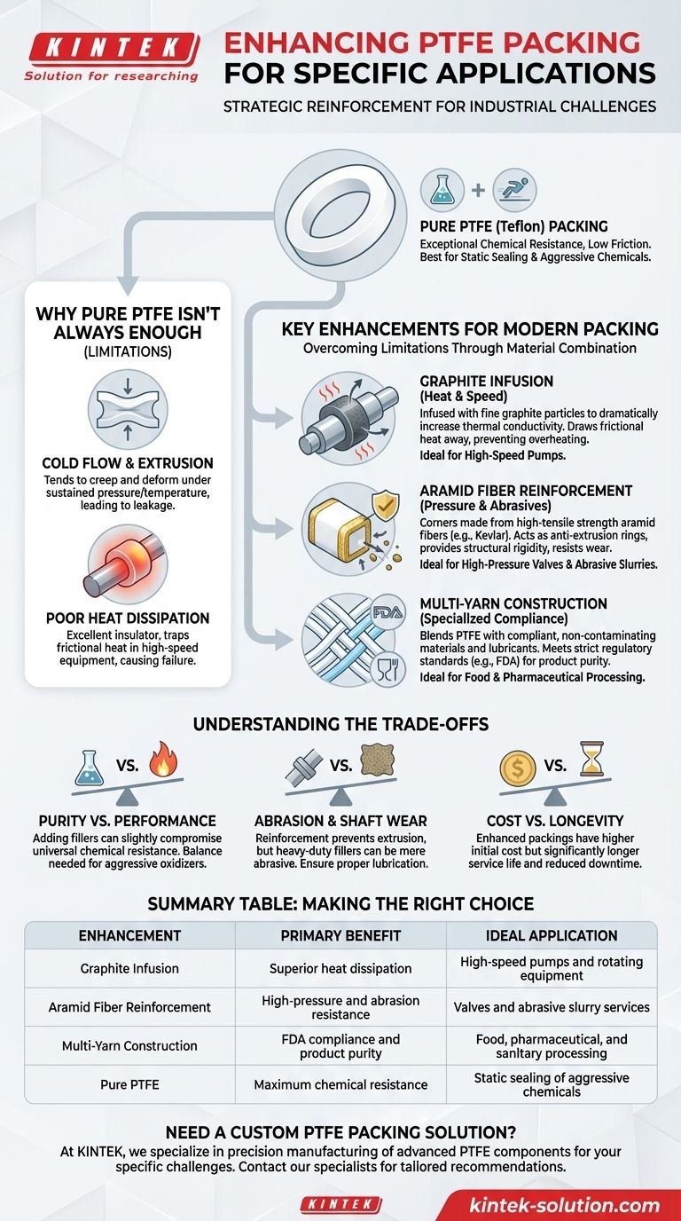 Como as gaxetas de Teflon podem ser aprimoradas para aplicações específicas? Personalize o PTFE para um Desempenho Superior Guia Visual