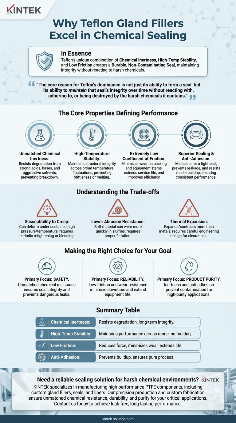 Cosa rende efficaci i riempitivi per premistoppa in Teflon per le applicazioni di tenuta nell'industria chimica? Resistenza chimica superiore e affidabilità Guida Visiva