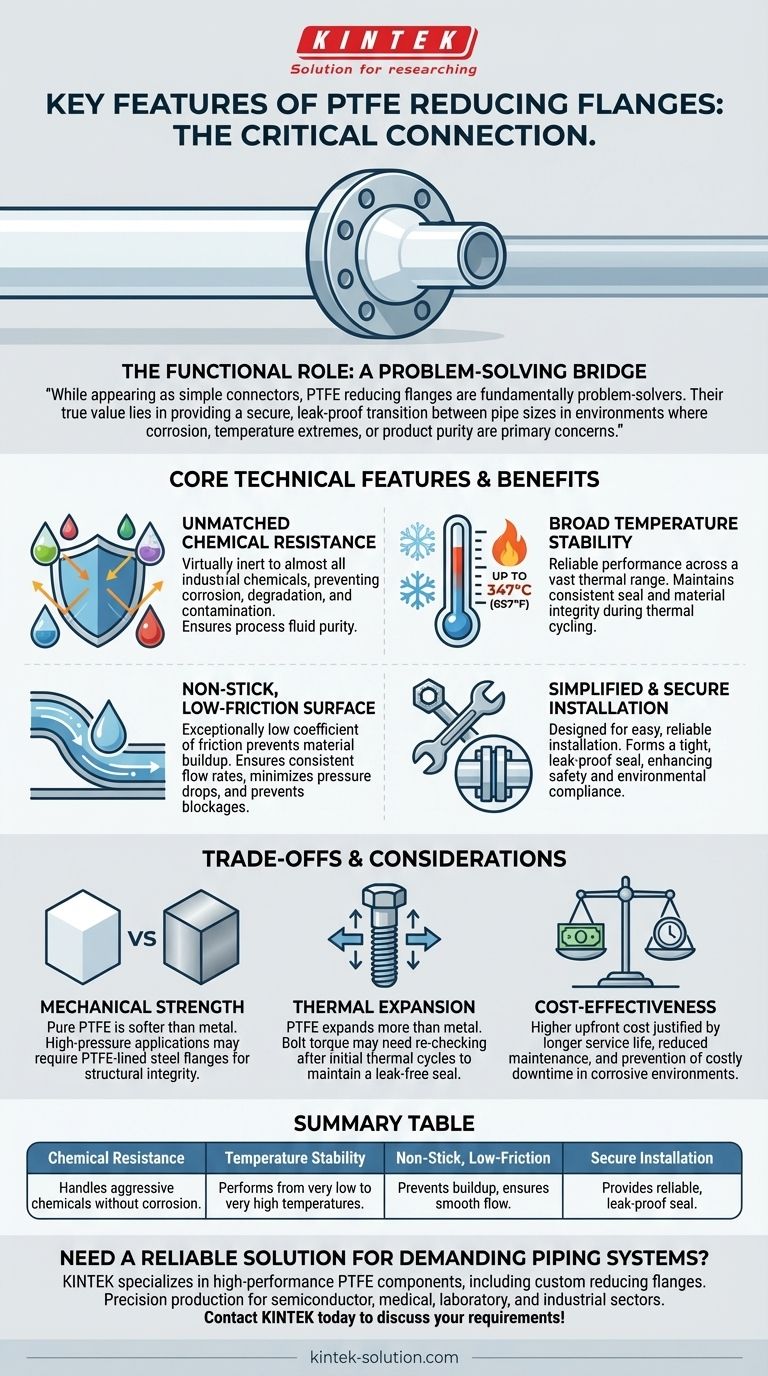 Quais são as principais características das flanges redutoras de PTFE? Resistência Química Superior e Desempenho à Prova de Vazamentos Guia Visual