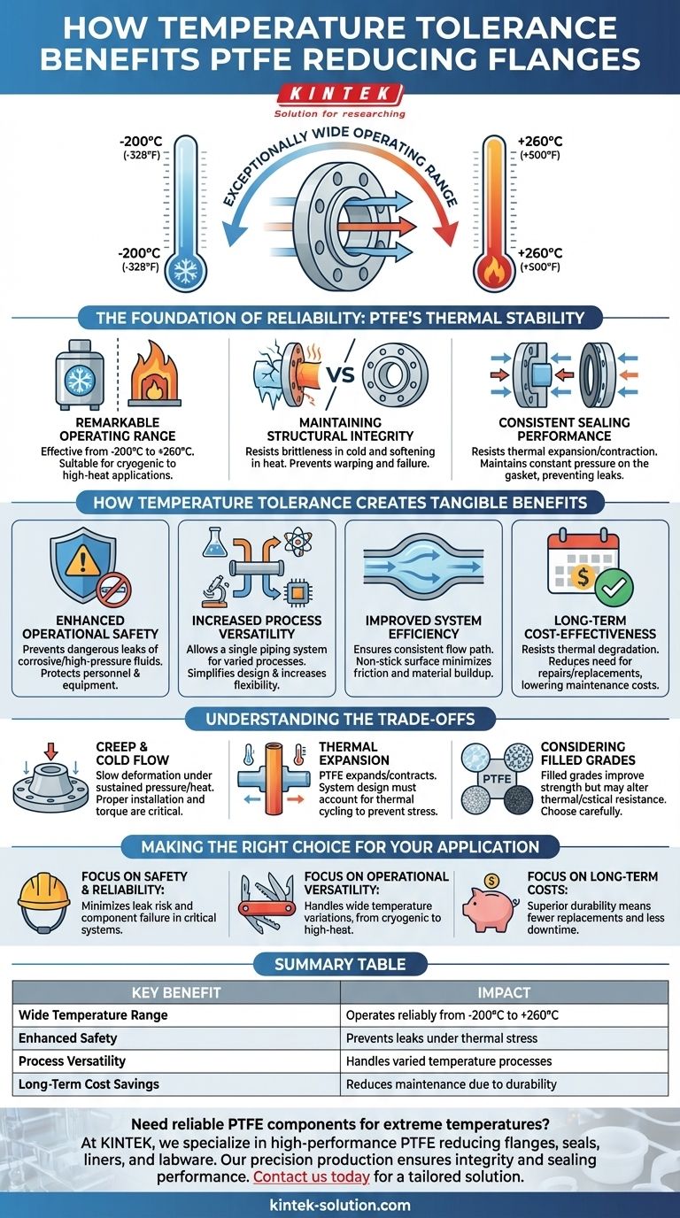 In che modo la tolleranza alla temperatura avvantaggia le flange riduttrici in PTFE? Garantire prestazioni affidabili dal criogenico alle alte temperature Guida Visiva