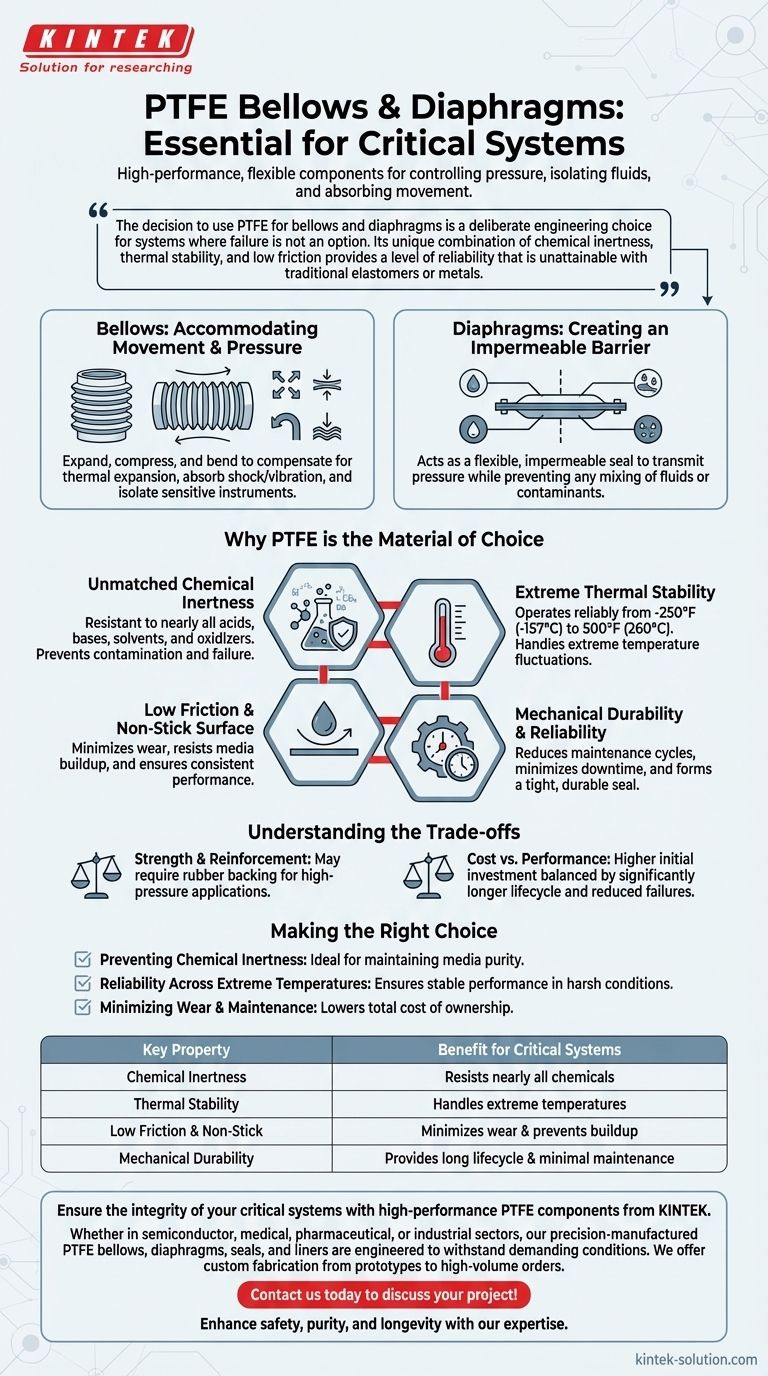 Was sind PTFE-Faltenbälge und -Membranen und warum sind sie in kritischen Systemen wichtig? Visuelle Anleitung