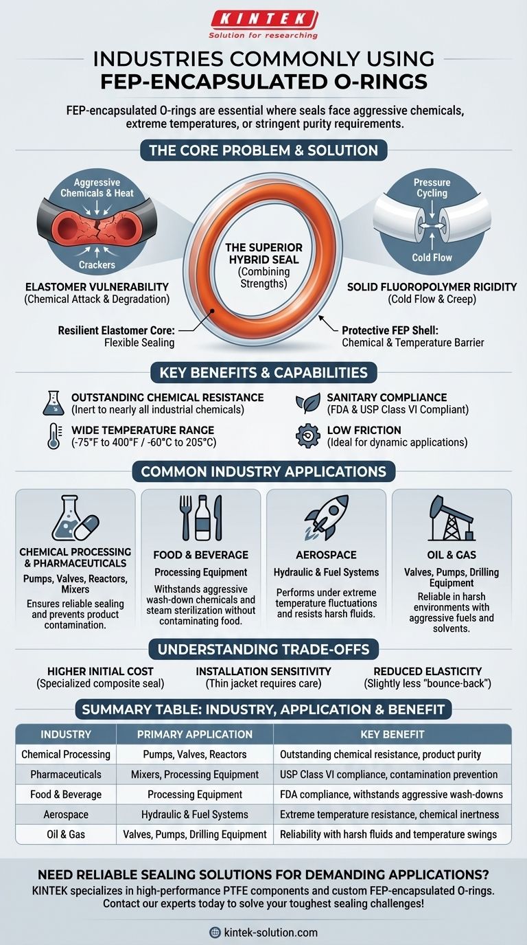 FEP 캡슐화 O-링은 어떤 산업에서 일반적으로 사용됩니까? 혹독한 환경에서의 밀봉 문제 해결 시각적 가이드