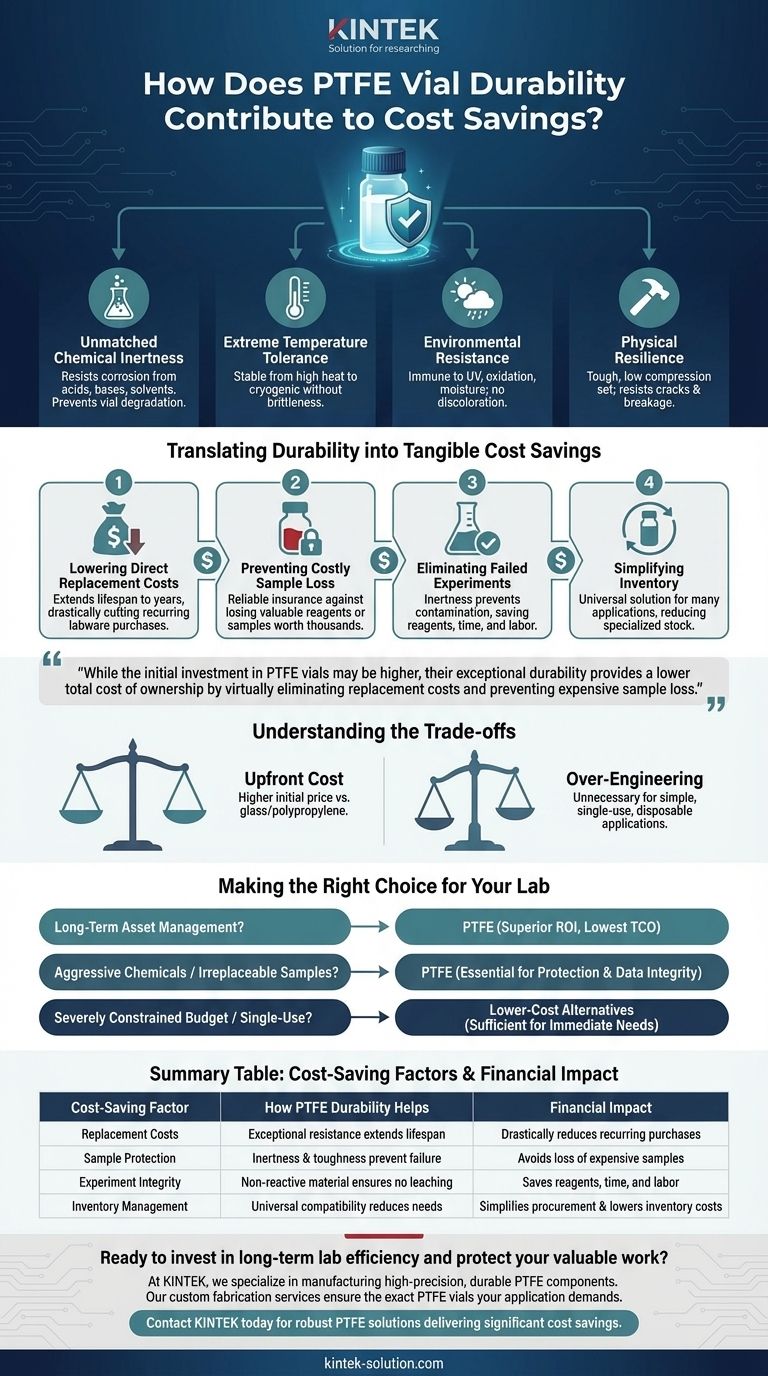 PTFEバイアルの耐久性は、どのようにコスト削減に貢献しますか？研究室の総所有コストを削減しましょう ビジュアルガイド