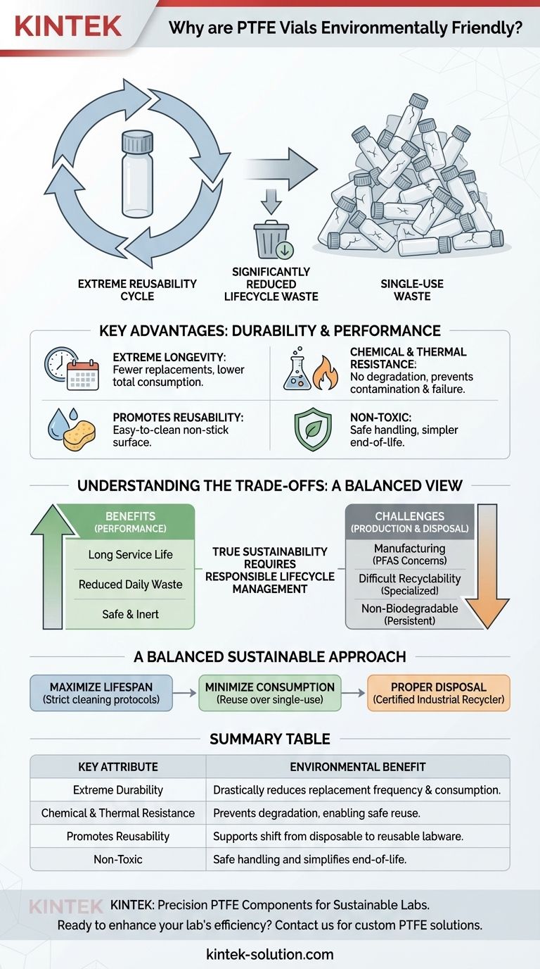 Why are PTFE vials considered environmentally friendly? Reduce Lab Waste with Durable Reusables Visual Guide