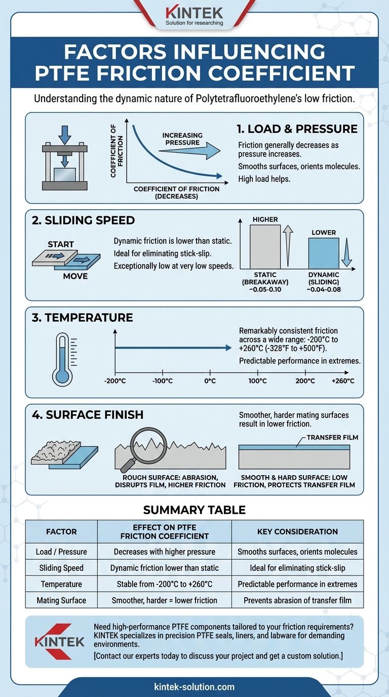 Quais fatores influenciam o coeficiente de atrito nos materiais de PTFE? Otimize o Desempenho para Sua Aplicação Guia Visual