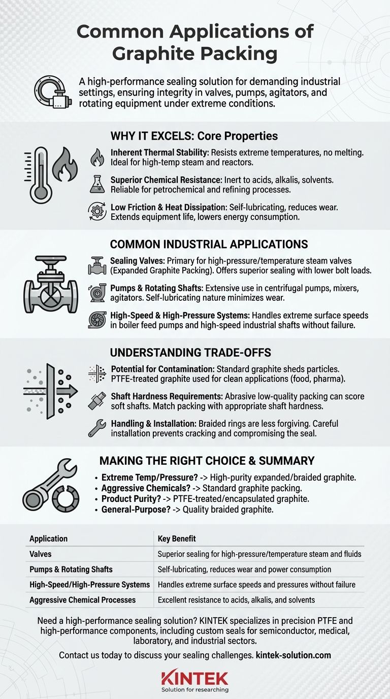 Quais são as aplicações comuns de gaxetas de grafite? Vedação Mestra para Condições Extremas Guia Visual