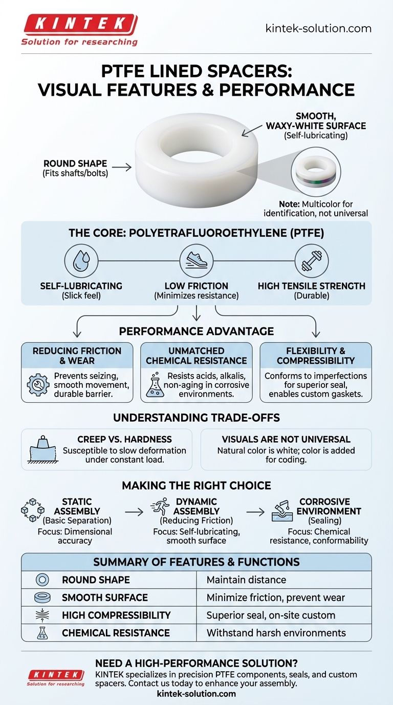 ¿Qué característica visual tiene el espaciador con revestimiento de PTFE? Una guía de su diseño de alto rendimiento Guía Visual