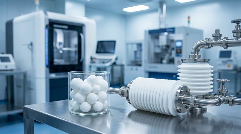 PTFEベローズとダイヤフラムはどのような業界で一般的に使用されており、その理由は何ですか？純度と耐薬品性を確保する