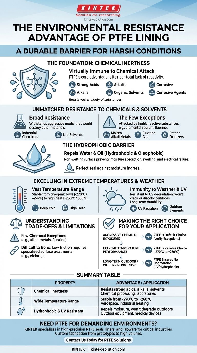 Quel avantage la doublure en PTFE offre-t-elle en termes de résistance environnementale ? Protection inégalée pour les environnements difficiles Guide Visuel