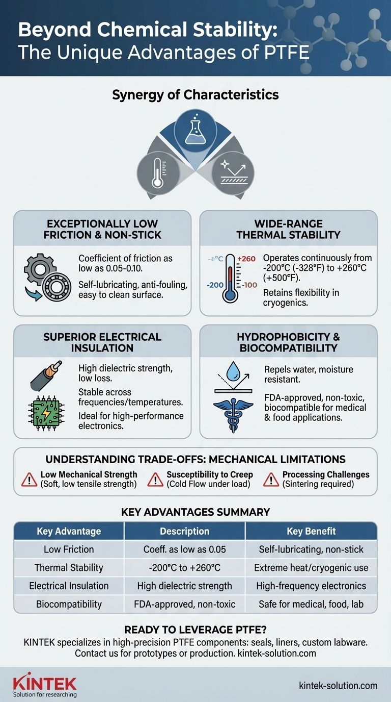What other advantages does PTFE have besides chemical stability? Unlock Its Full Potential Visual Guide