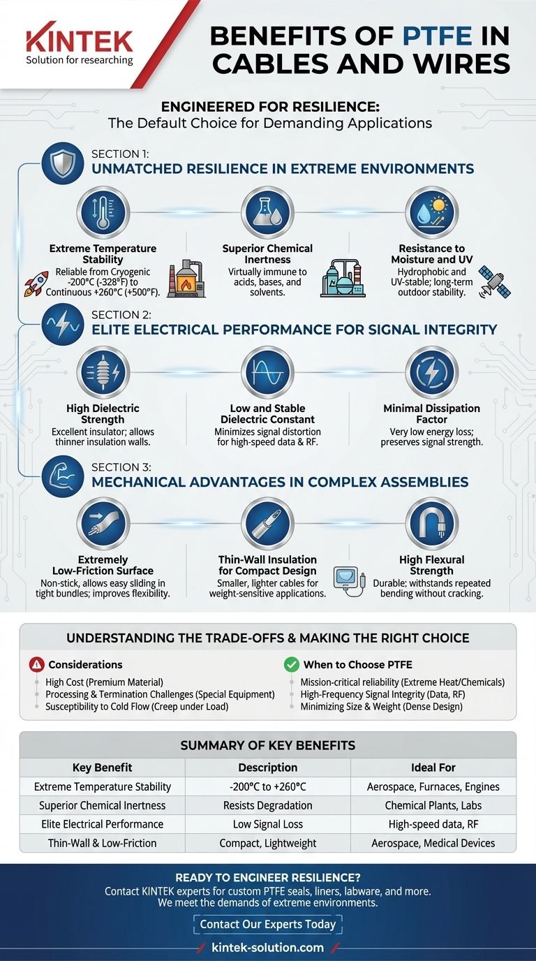 Quais são os principais benefícios de usar PTFE em cabos e fios? Alcance Desempenho Inigualável em Ambientes Extremos Guia Visual