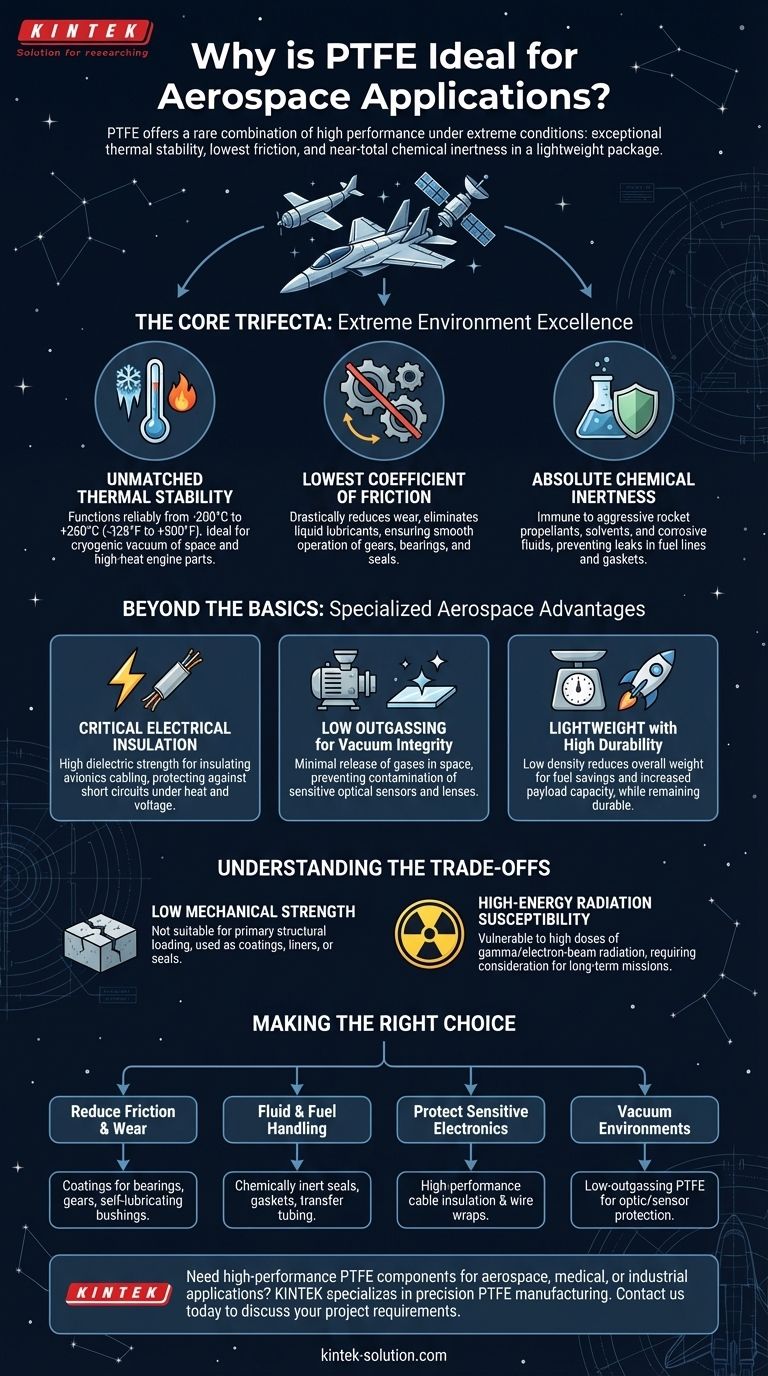 Por que o PTFE é ideal para aplicações aeroespaciais? O Material Definitivo para Condições Extremas Guia Visual
