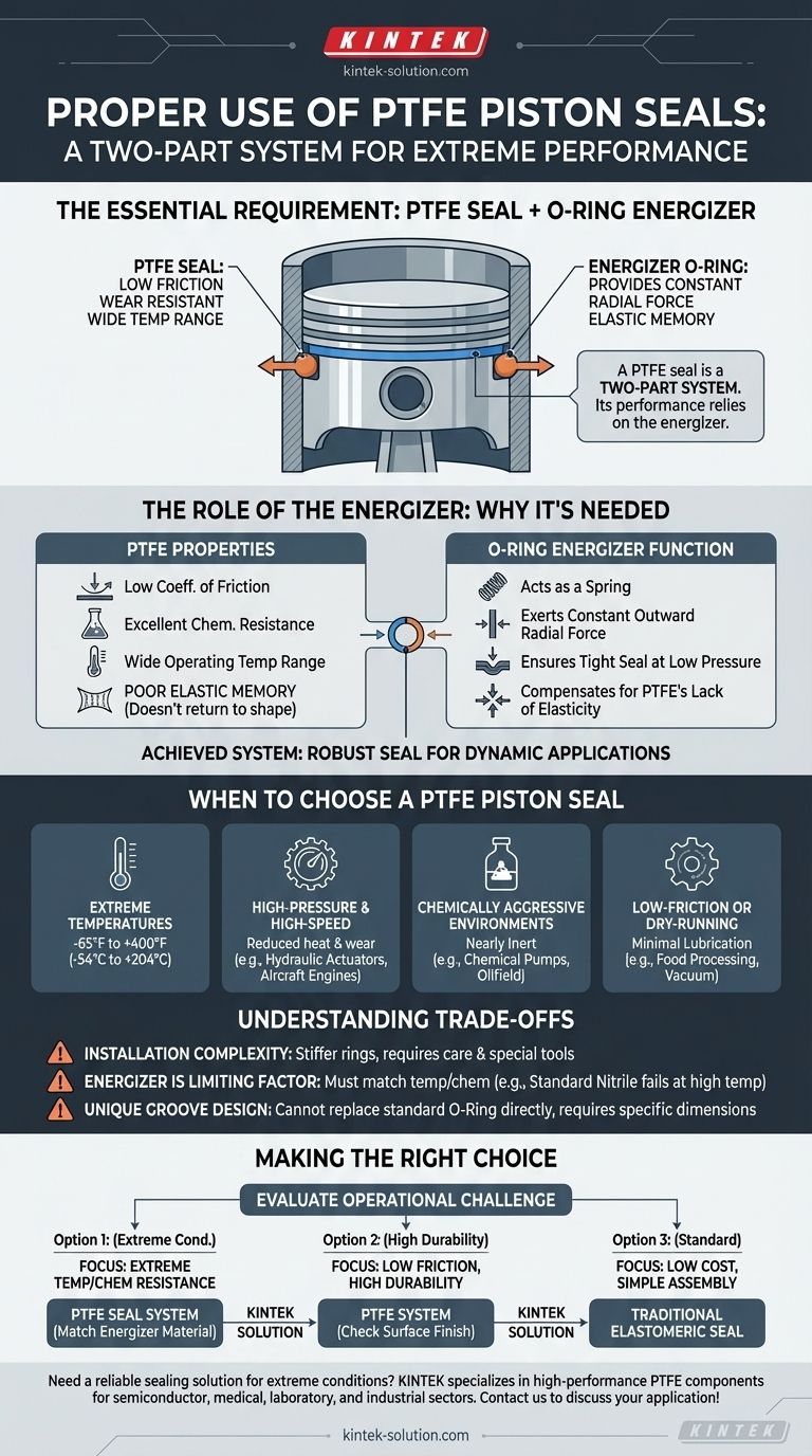 正确使用聚四氟乙烯（PTFE）活塞密封圈需要什么？掌握两件式系统以获得卓越性能 图解指南