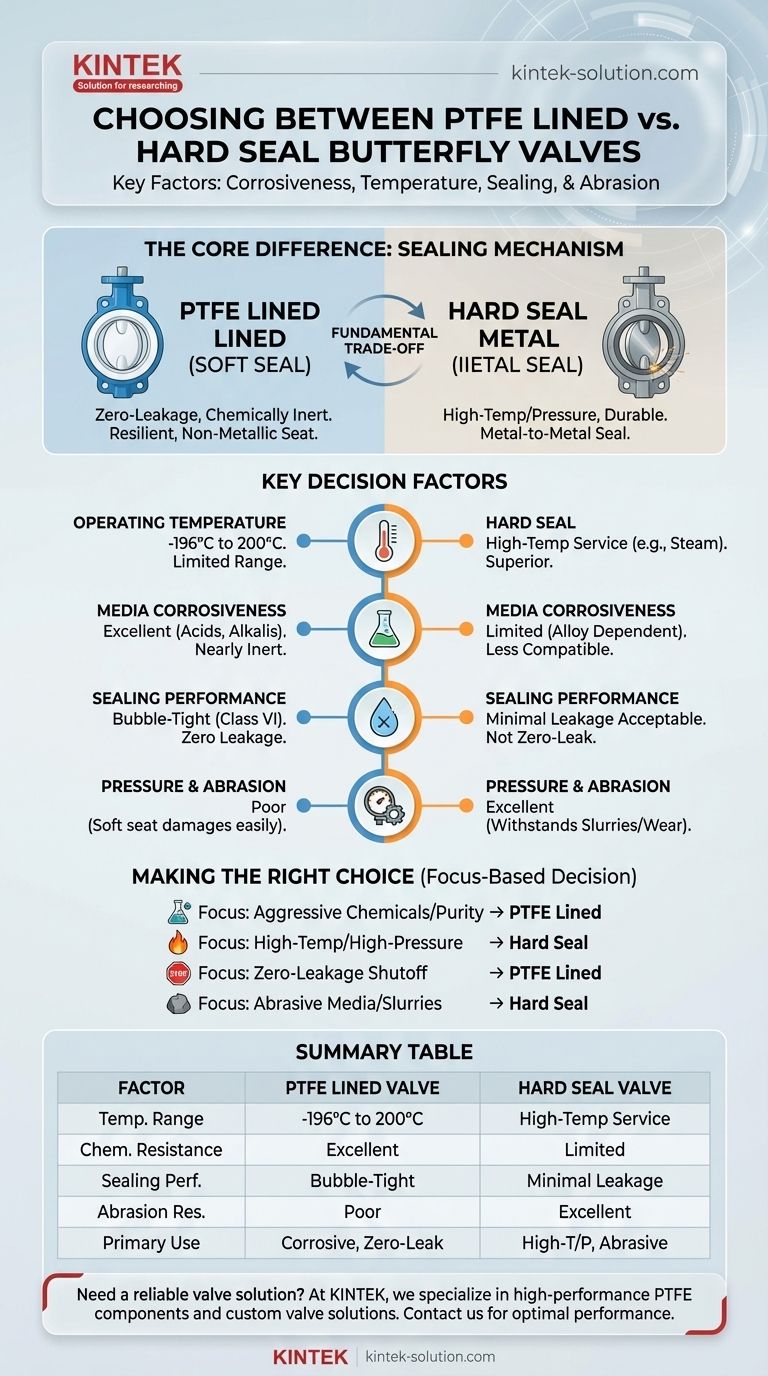What factors should be considered when choosing between PTFE lined and hard seal butterfly valves? Ensure Optimal Performance and Safety Visual Guide
