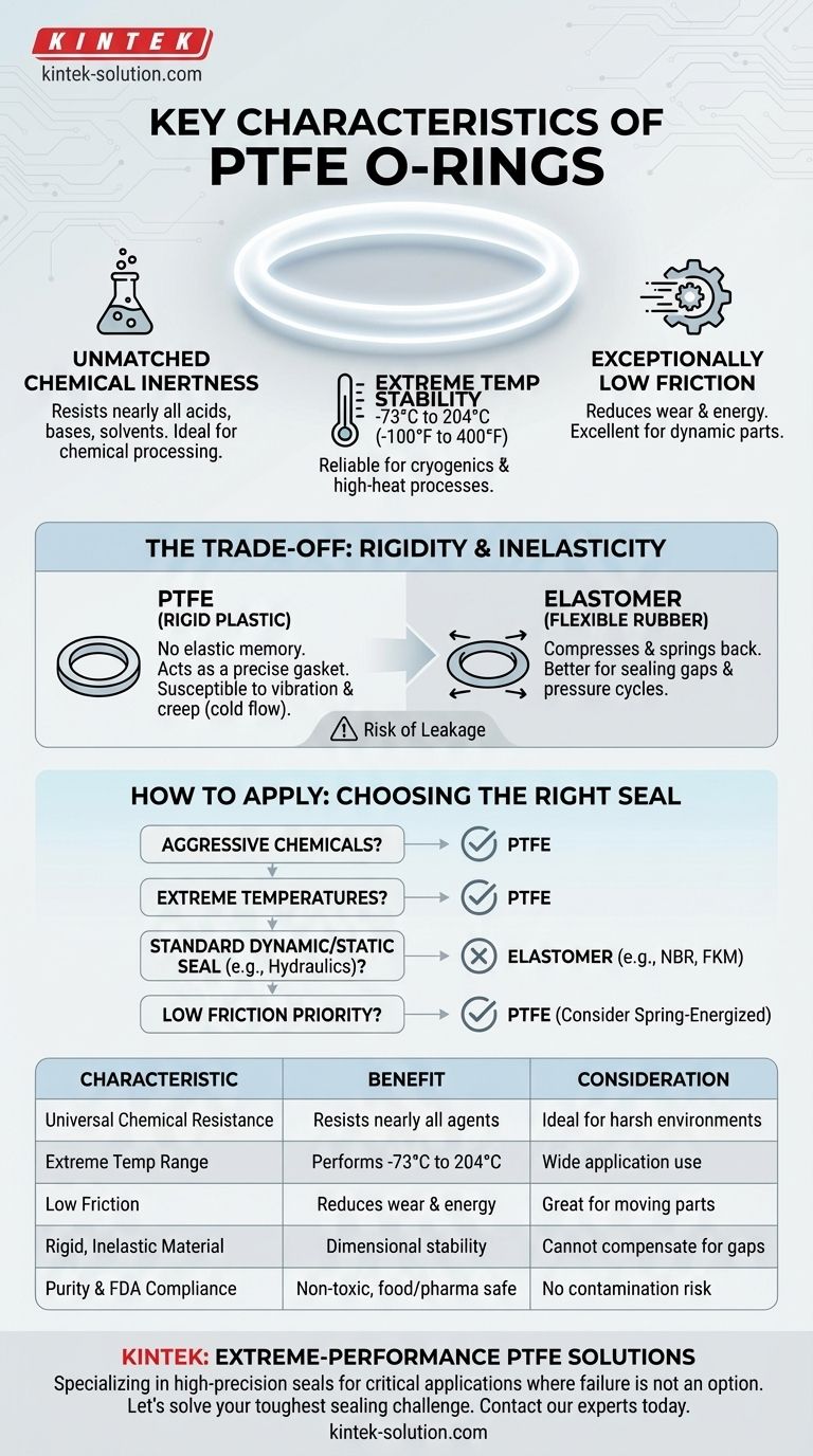 PTFE Oリングの主な特徴は何ですか？極端な耐薬品性と耐熱性向けに設計されています ビジュアルガイド